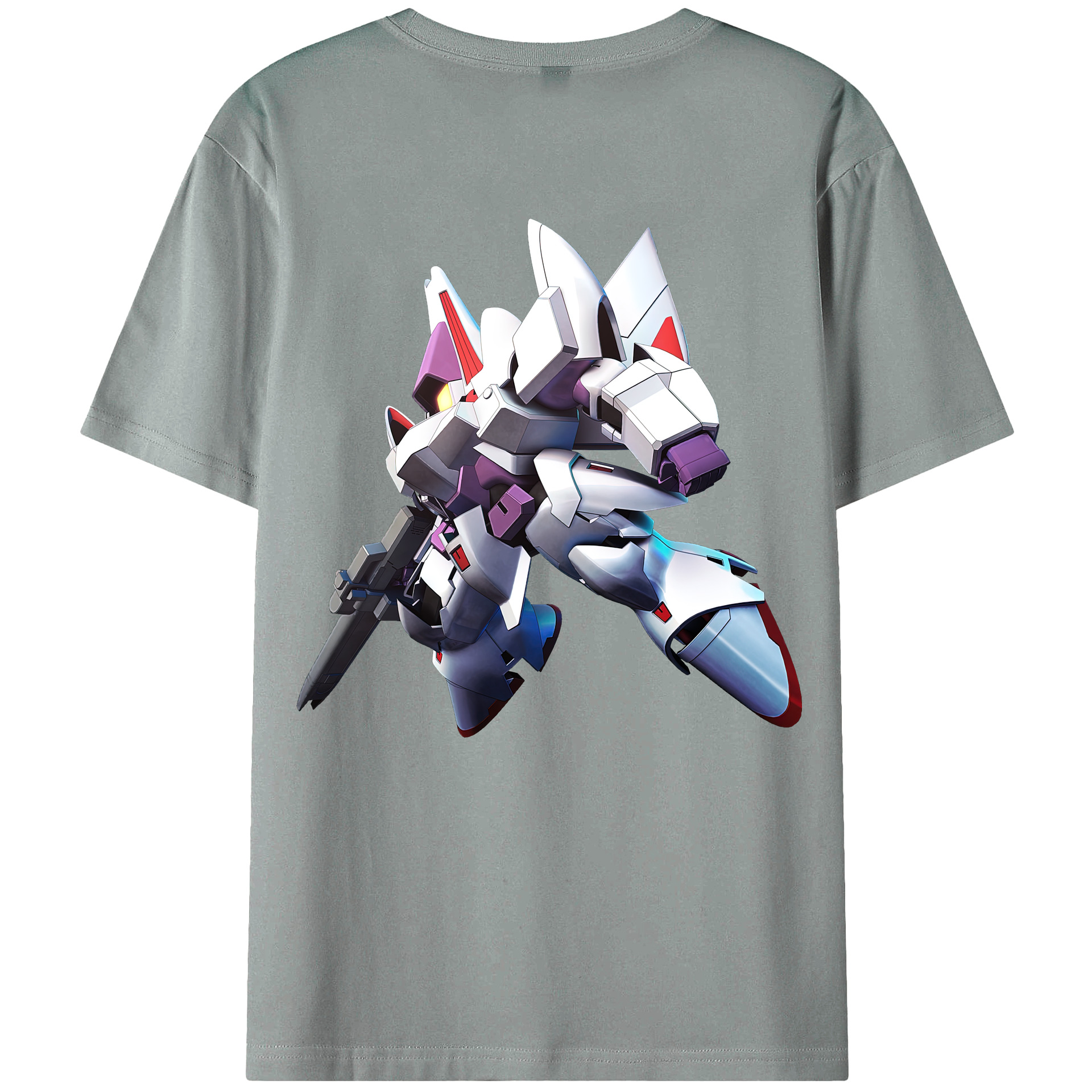 （画像用） 機動戦士ガンダム Mobile Suit Gundam 綿100％ メンズ半袖Tシャツ（バックプリント） 通気性